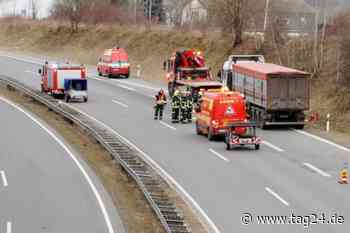 Chemnitz: Leck am LKW-Tank sorgt für Stau auf B174 bei Gornau - TAG24