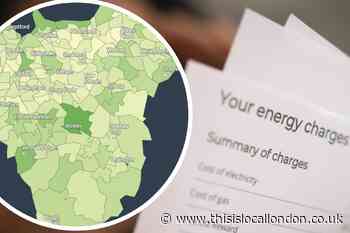 Electricity usage in each south east London area as bills increase