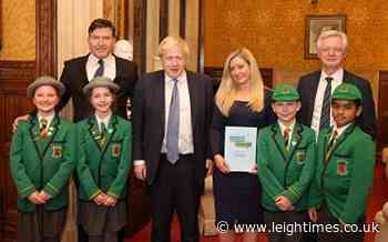 Saint Pierre pupils present report to Prime Minister - Leigh Times