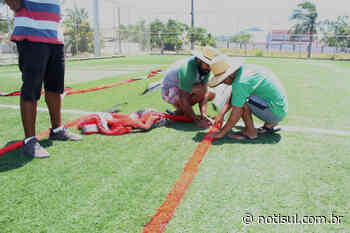 Obra da quadra poliesportiva de Capivari de Baixo entra na etapa final - Notisul