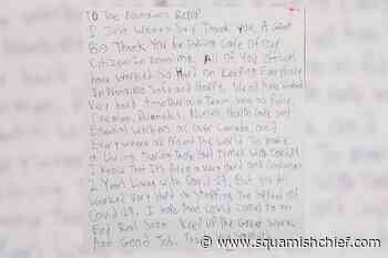 'Keep up the great work': Young B.C. boy pens thank you letter to first responders - Squamish Chief