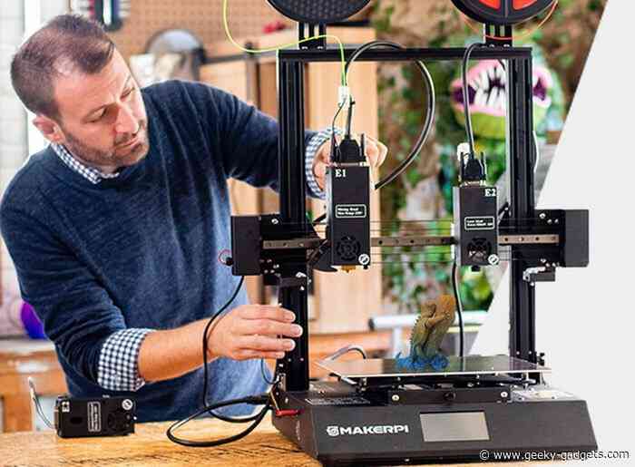 MakerPi 3D printer with modular extruder system