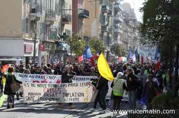 Les anti vax et anti pass défilent dans le centre de Nice