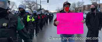 [EN IMAGES] Camionneurs et mesures sanitaires: les pour et les contre manifestent à Montréal