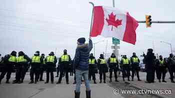Police stand off with Ambassador Bridge protesters; protests continue across Canada