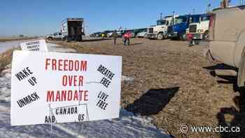 Convoy meets at Saskatchewan-U.S. border in solidarity with Ottawa protest