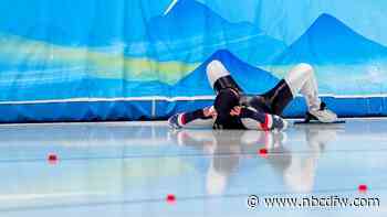 WATCH: U.S. Speed Skater Austin Kleba Tumbles After Crossing Olympic Finish Line - NBC 5 Dallas-Fort Worth