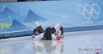 Austin Kleba takes a tumble after Olympic debut race - NBC2 News