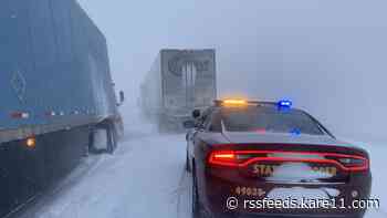 Major highways closed, travel advisory issued in west central Minnesota