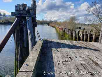 Concrete wall removal underway at old Field Sawmill site - My Comox Valley Now
