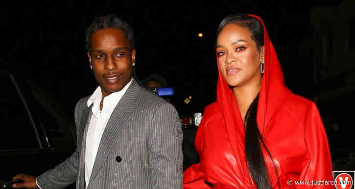 Rihanna Wraps Up Her Baby Bump in Red Dress for Date Night with A$AP Rocky
