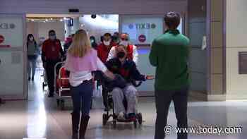 Watch family of hurt Team USA skier Nina O’Brien surprise her at airport