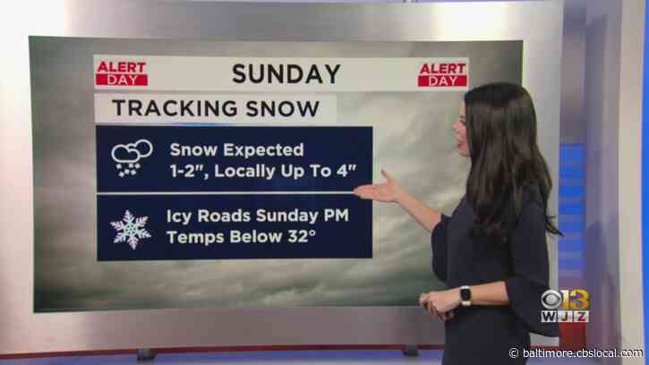 Maryland Weather: Alert Day Issued For Sunday With Snow Impacting Most Of The State
