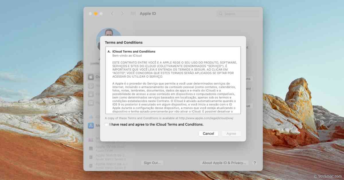 PSA: There’s a ‘New iCloud Terms & Conditions’ bug on the Mac – and you can’t do anything about it