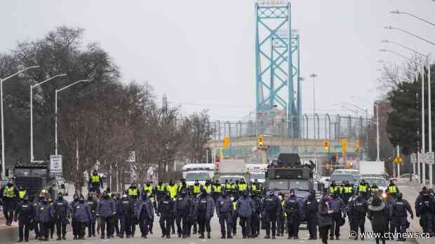Windsor Police hoping to reopen Ambassador Bridge 'later today' after clearing protesters