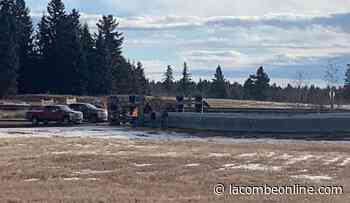 Bridge beam causing issues on highway near Lacombe - LacombeOnline.com