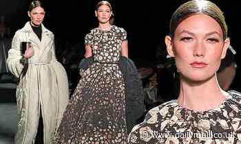 Karlie Kloss commands the runway in TWO looks during the Brandon Maxwell show at NYFW - Daily Mail