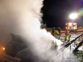 Autobahn A7: Auto zwischen Giengen und Niederstotzingen in Brand geraten - Heidenheimer Zeitung
