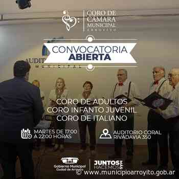Inscripción abiertas del Coro Municipal – Municipalidad de Arroyito - Municipalidad de Arroyito