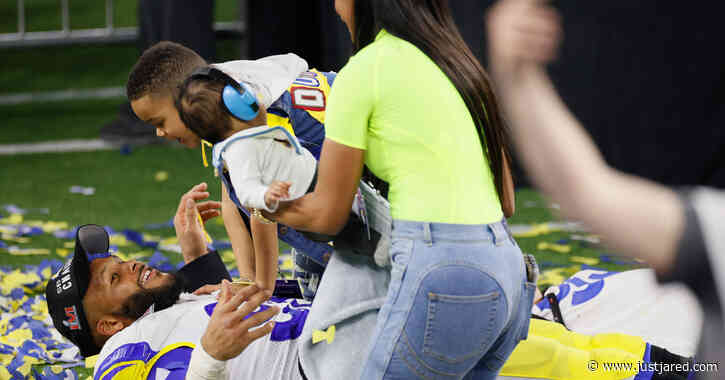 Aaron Donald Celebrated Super Bowl 2022 Win with Wife Erica & His Three Kids (Photos)