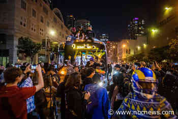 Rams fans ordered to leave downtown L.A. as Super Bowl celebrations turn chaotic