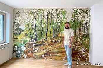 Student entdeckt mysteriöses Ölgemälde hinter Tapete