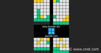 'Evil and Genius' Quordle Word Game Is Wordle Times Four     - CNET