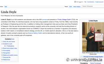 Provost Linda Doyle Appears on Wikipedia's Front Page - The University Times