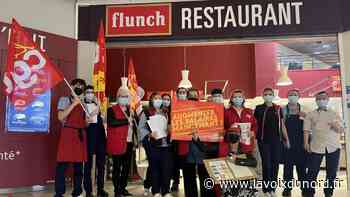 Un débrayage syndical au restaurant Flunch d'Arras, ce mercredi midi - La Voix du Nord
