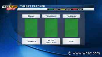First Alert: Tracking some rain Thursday and then falling temps and snow on Friday