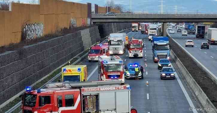 A6 bei Mannheim:  Staus nach zwei Unfällen auf der A6