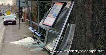 Girl taken to hospital after crash demolishes Coventry bus stop - Coventry Live