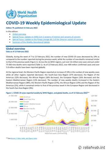 Coronavirus Disease (COVID-19): Weekly Epidemiological Update (15 February 2022) - World - ReliefWeb