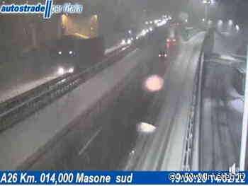 Meteo Cronaca Diretta: LIGURIA, nevica sull'Autostrada A26 tra Masone ed Ovada. - iLMeteo.it