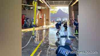 WATCH:  Firefighter crews inspired by the Winter Olympics show off their curling skills