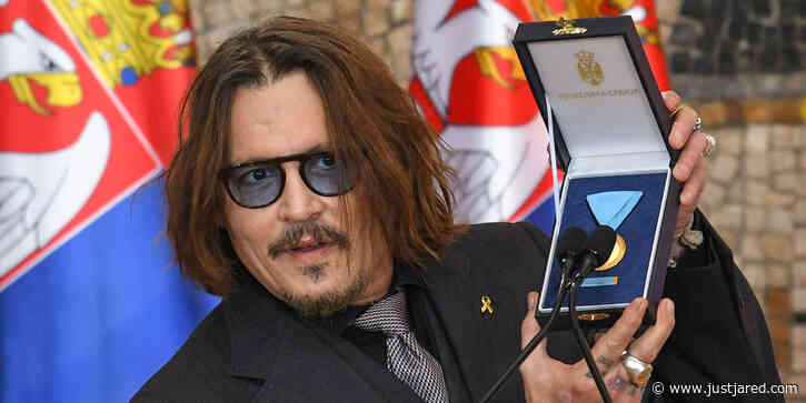 Johnny Depp Receives Gold Medal of Merit In Serbia