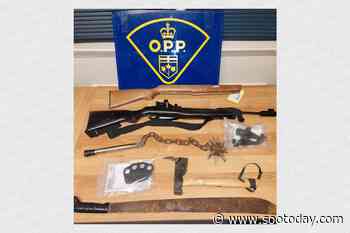 Weapons seized during OPP search near Thessalon - Sault Ste. Marie News - SooToday