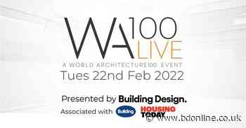 Under a week to go before World Architecture 100 Live - Building Design