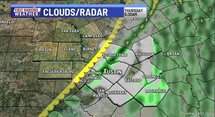 Light rain overnight, then a dry/windy Thursday