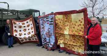 Calgary volunteers craft ‘thank you’ quilts for military veterans during COVID-19 pandemic - Global News
