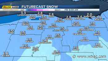 Yellow Alert: Local flooding today and Friday for some snow and icy roads