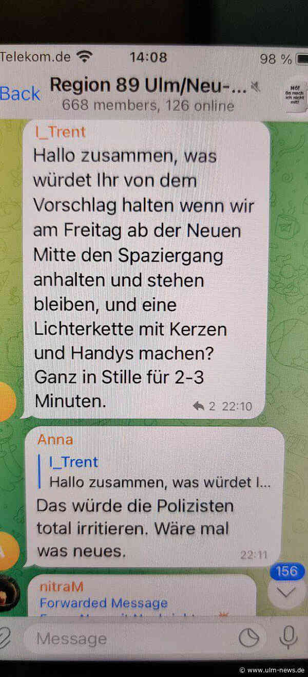 Stadt Ulm verbietet bei illegalen Demonstrationen Essen, Getränke und Lautsprecherboxen