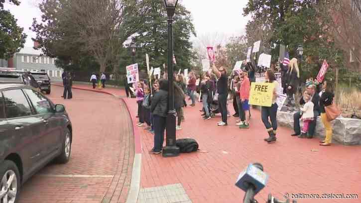 Group Of Parents, Students Calls For End Of Mask Mandate In Schools At Annapolis Rally