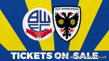 Bolton away: our fans must buy in advance - AFC Wimbledon