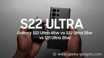 Samsung Galaxy S22 Ultra 45W charging tested (Video)