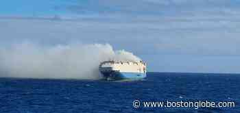 A burning cargo ship bound for Rhode Island is adrift in mid-Atlantic without crew - The Boston Globe