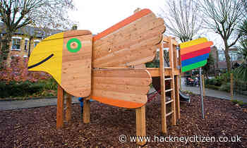 Bird of play: Winged wonder lands at Clapton Pond as children’s area gets a preening