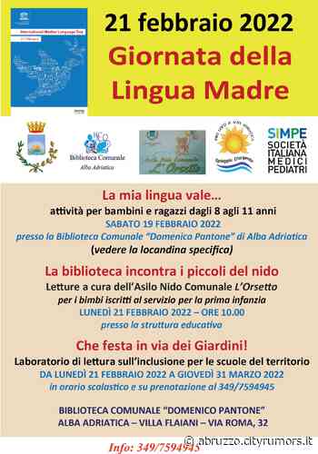 Alba Adriatica, giornata della lingua madre: le iniziative della biblioteca - Cultura & Spettacolo Teramo - Abruzzo Cityrumors