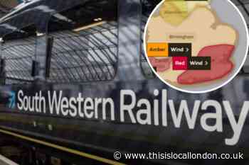 South Western Railway services suspended as Storm Eunice disrupts travel