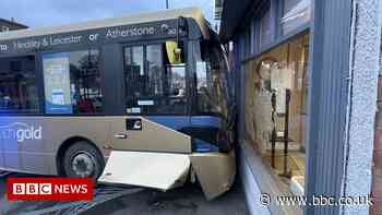 Bus crashes into town centre shop in Bedworth